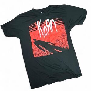 Korn Shadow Man Debut Album Graphic T-Shirt | Red Playground Silhouette Size M